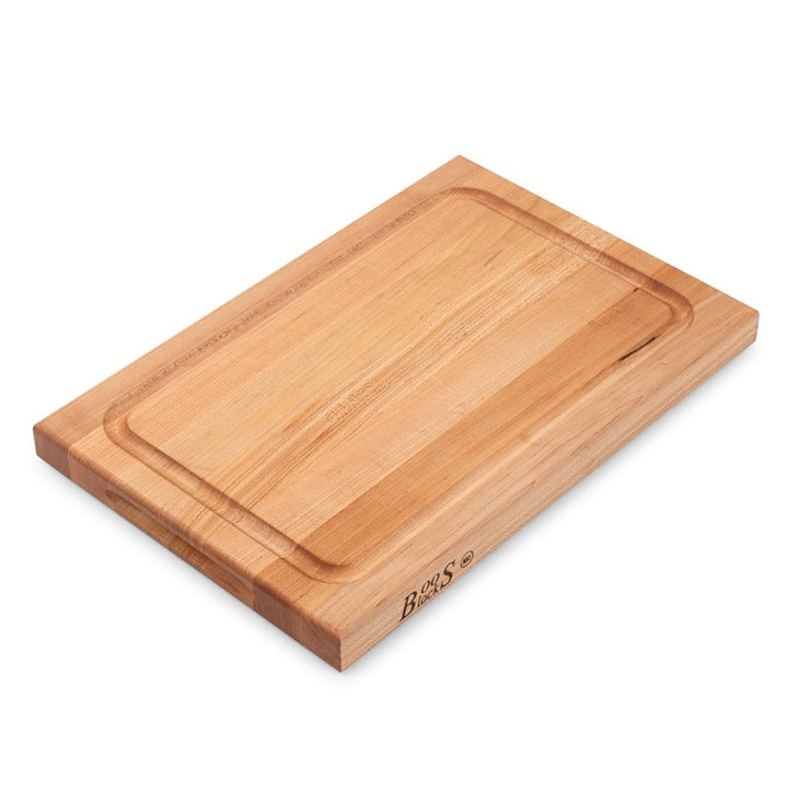 John Boos Maple BBQ Cutting Board with Juice Groove 1-1/2" Thick 18 x 12 x 1.5